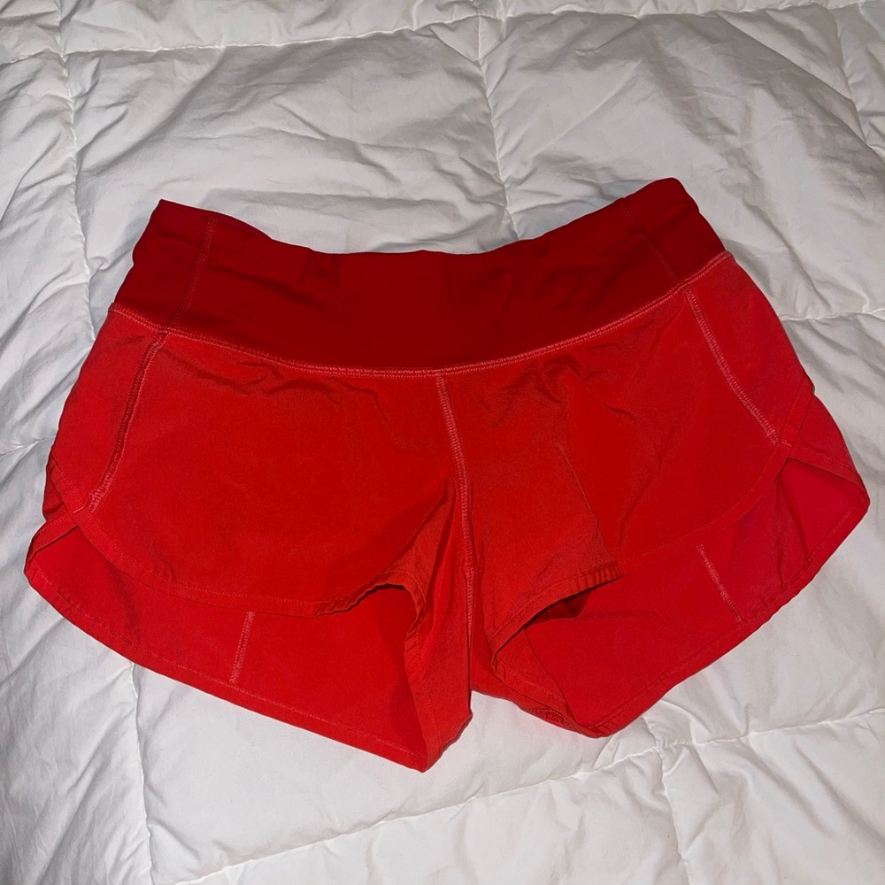 LULU LEMON limited edition speed up short length athletic shorts